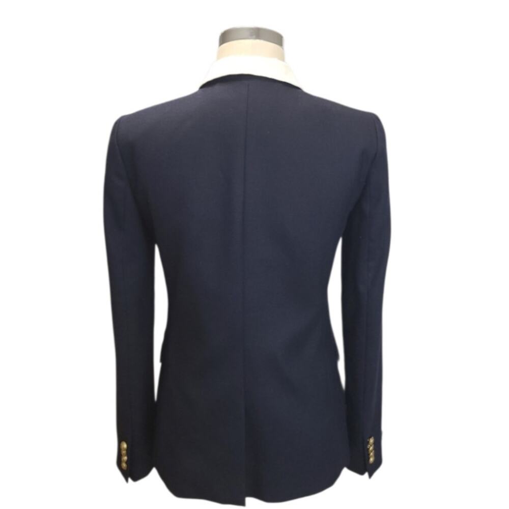 J. Crew Regent Navy Single-Breasted Workwear Blazer 2 Preppy Polished Tailored - Picture 4 of 15